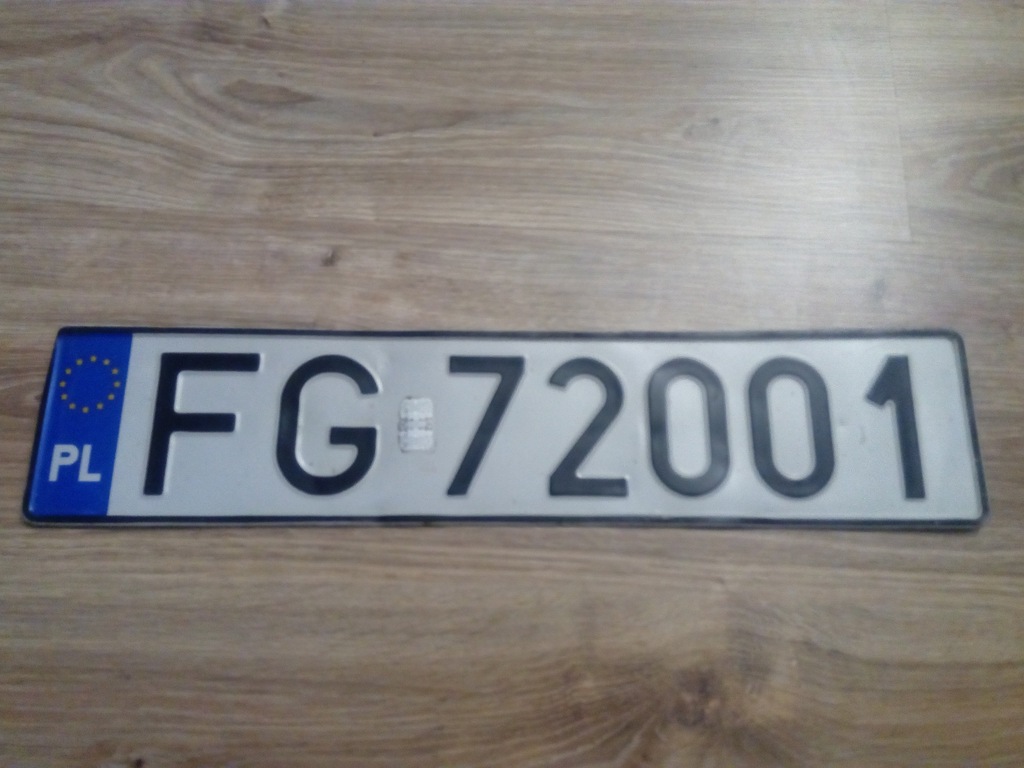 FG - Tablica rejestracyjna PL