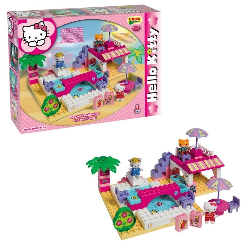 KLOCKI Hello Kitty 18m+ 89 części BASEN 3 figurki