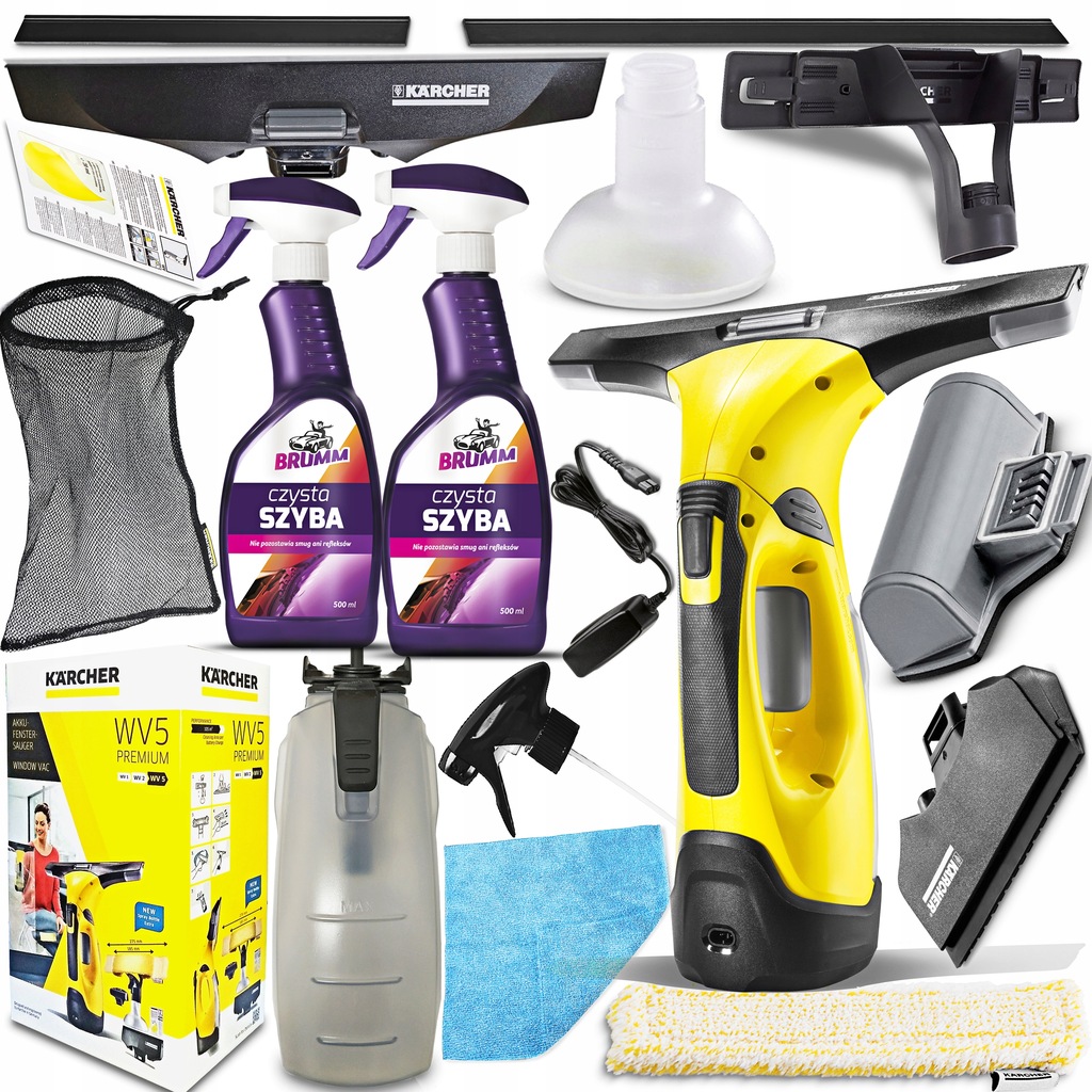 KARCHER WV 5 PREMIUM MYJKA DO OKIEN SZYB +PŁYN XXL - 6940592093 ...