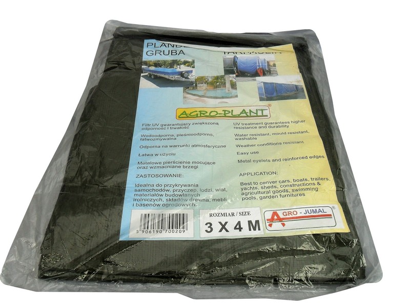 PLANDEKA ZIELONA 4x3 MOCNA