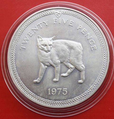 25 Pence - Elizabeth II Manx Cat