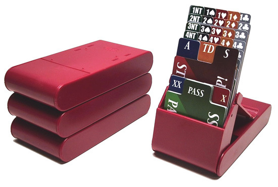 Zestaw BIDDING BOX 4 szt. KASETA LICYTACYJNA Brydż