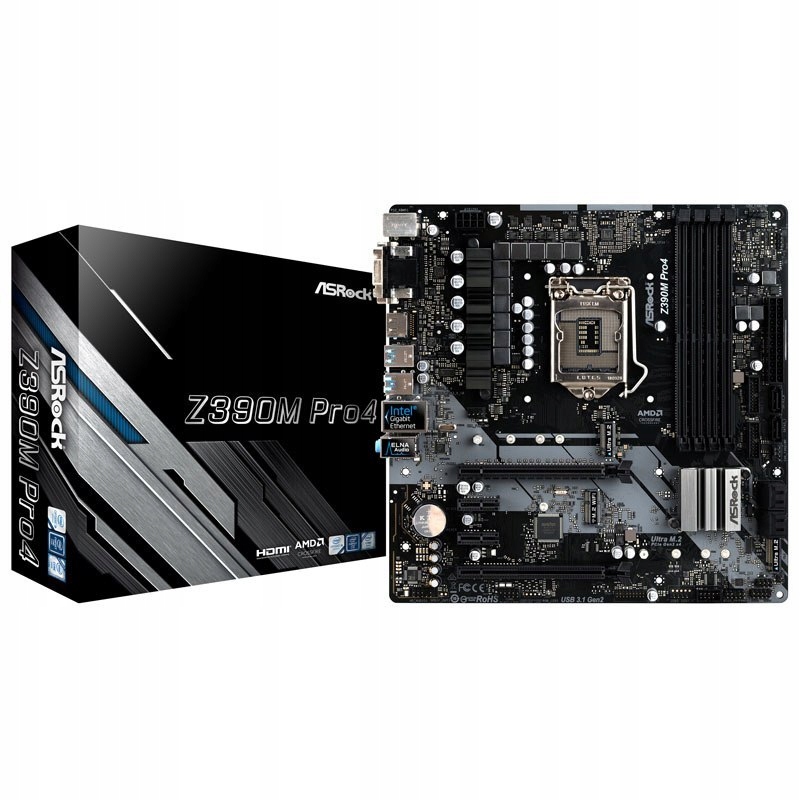 ASRock Z390 M Pro 4, Intel Z390 Mainboard - Sockel