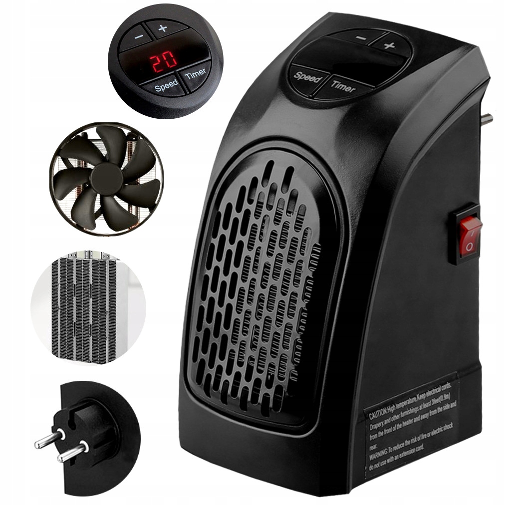 Mini GRZEJNIK ELEKTRYCZNY FARELKA +timer +speed up