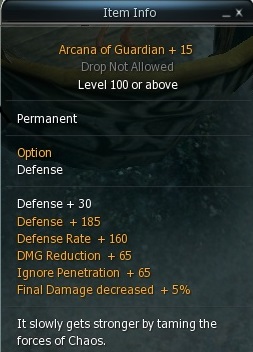 Cabal Online EU Arcana of Guardian +15