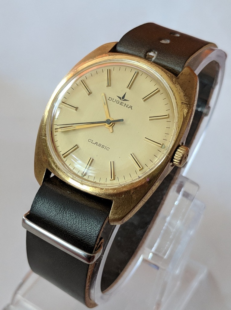 Mechaniczny zegarek męski Dugena Classic lata 70.
