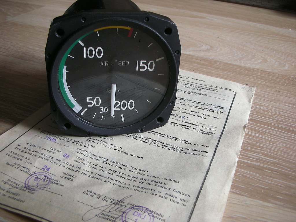 Prędkościomierz lotniczy PR-350 samolot, motolotni - 7034718859 ...