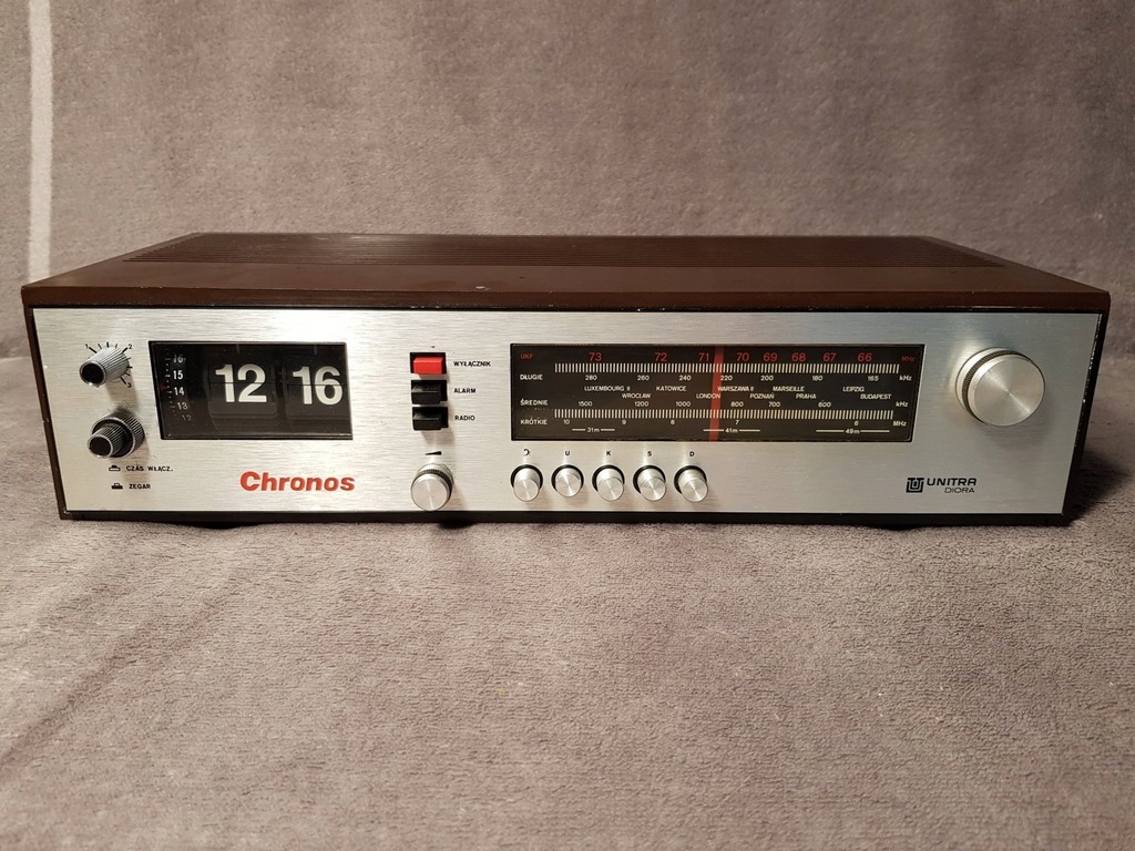 RADIO UNITRA DIORA CHRONOS DMT-441 ZEGAR KLAPKOWY