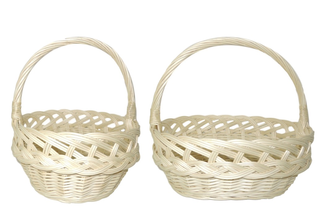 Bialy Koszyk Koszyczek Swieconke Wielkanoc Wiklina 6705119365 Oficjalne Archiwum Allegro