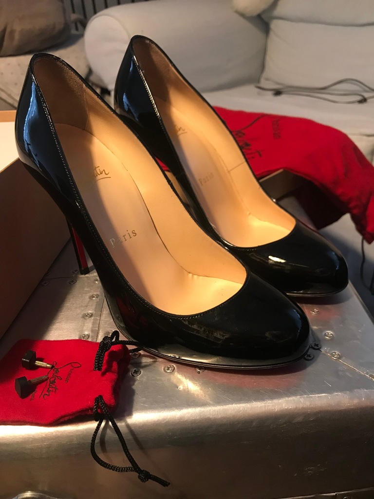 Christian Louboutin Ron Ron Czarne szpilki 
