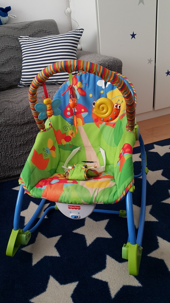 Fisher Price leżaczek bujaczek ślimak pałąk melodi
