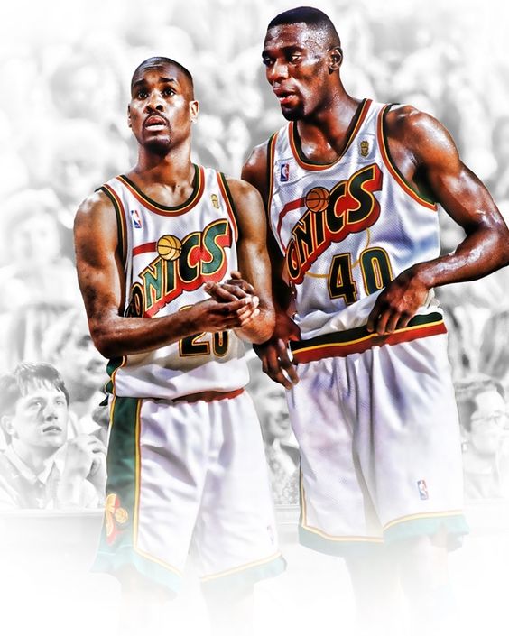 Koszulka NBA Jersey 40 Shawn Kemp S M L XL XXL 7682489359