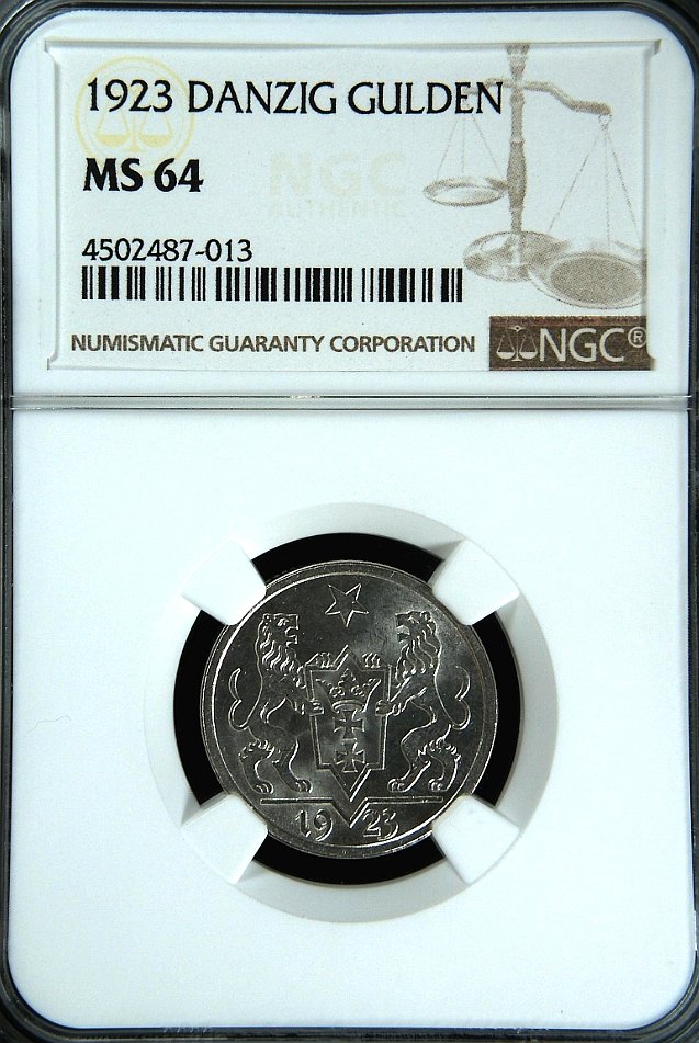 WMG 1 Gulden 1923 NGC MS64
