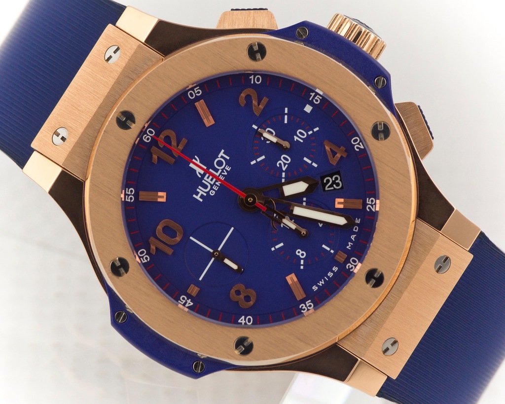 HUBLOT BIG BANG GOLD 18K BLUE DIAL LTD 100PCS