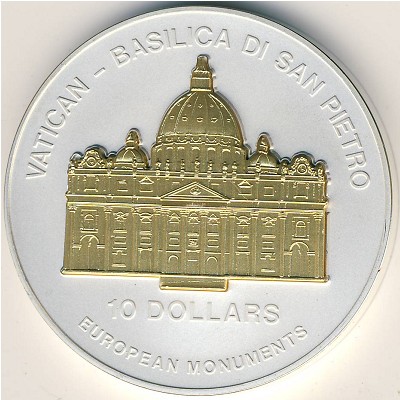 10 Dollar 2003 Nauru Basilica San Pietro 999 Ag