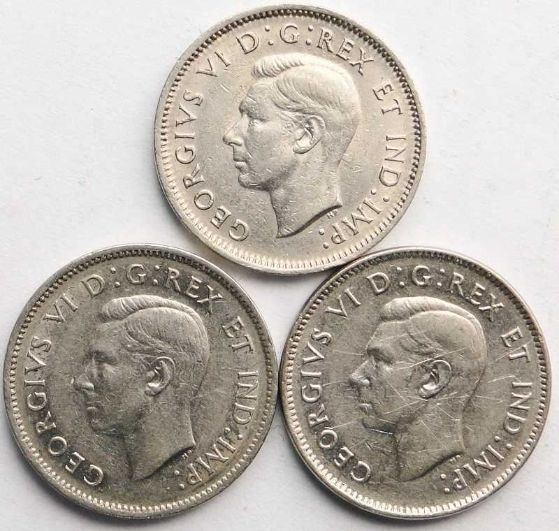 Kanada 5 centów 1937-1941 3 szt