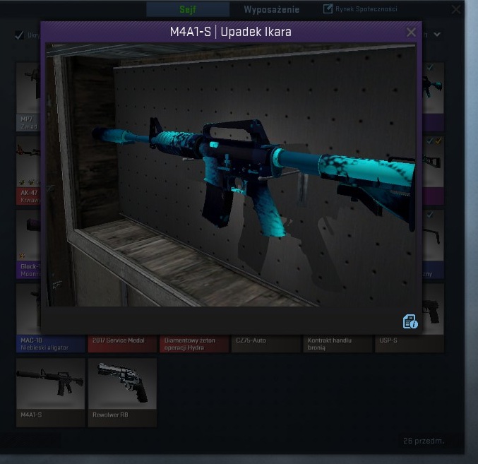M4A1-S ICARUS FELL Upadek Ikara Factory New