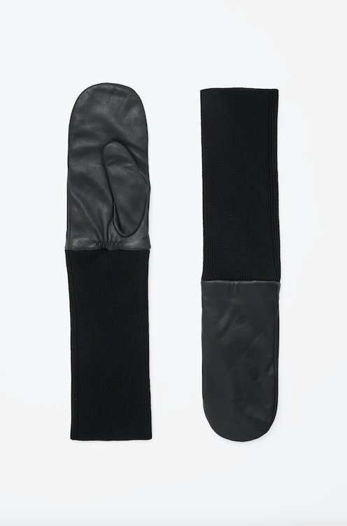 COS Rękawiczki Jednopalczaste, długie,czarne XS/S