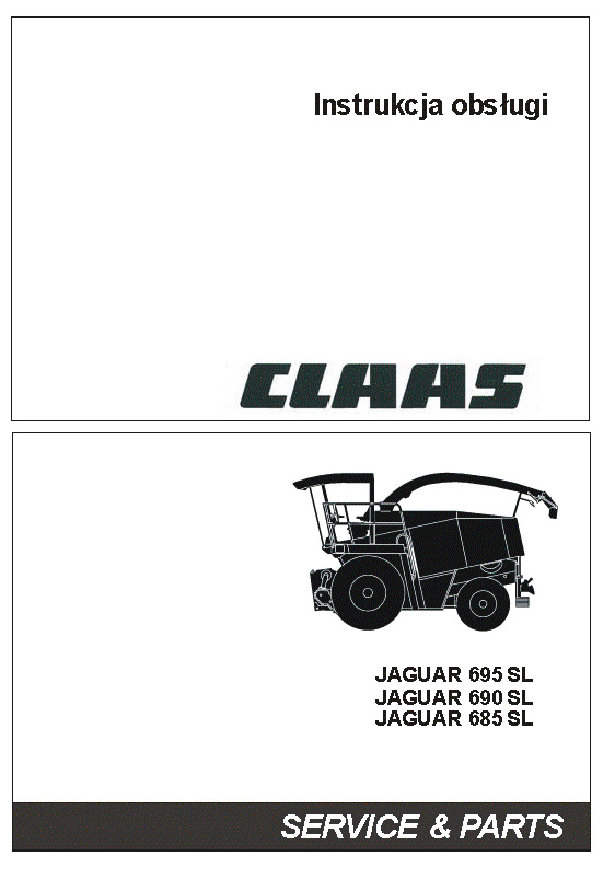 Claas Jaguar 695/690/685 SL- instrukcja obsługi PL