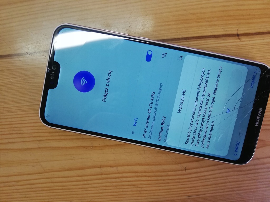 HUAWEI P20 LITE ZABLOKOWANY KONTO GOOGLE ZBITY