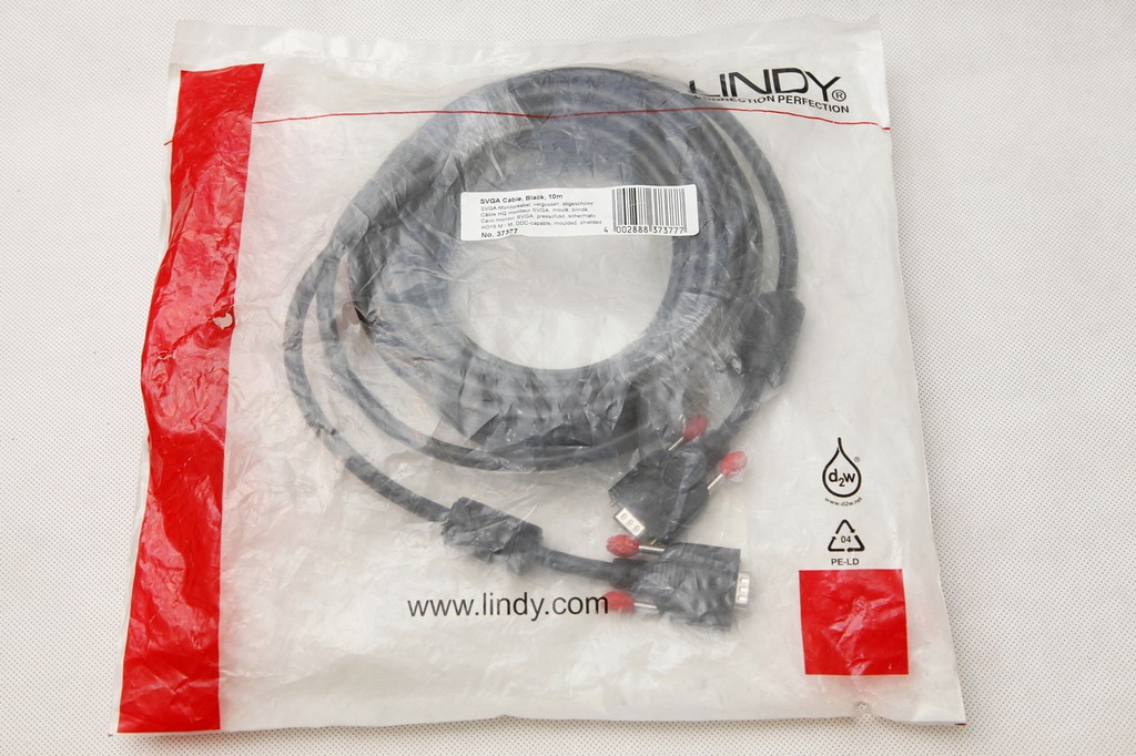 Kabel monitorowy przewód SVGA VGA DSUB LINDY 10m