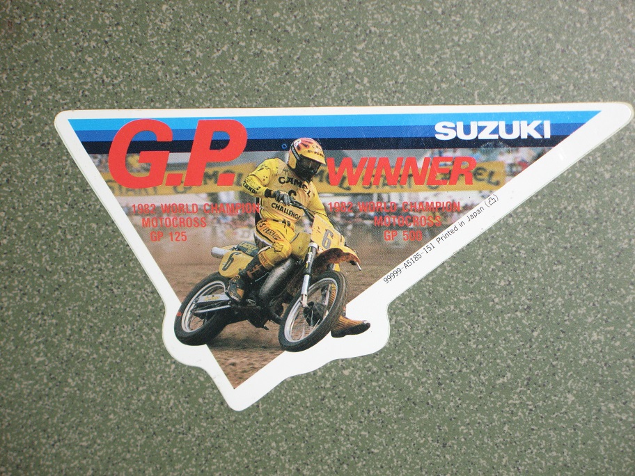SUZUKI MISTRZOSTWA ŚWIATA 1982 MOTOCROSS naklejka 