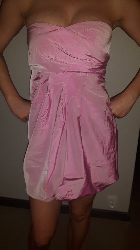 Krótka różowa sukienka wieczorowa bombka r S ZARA