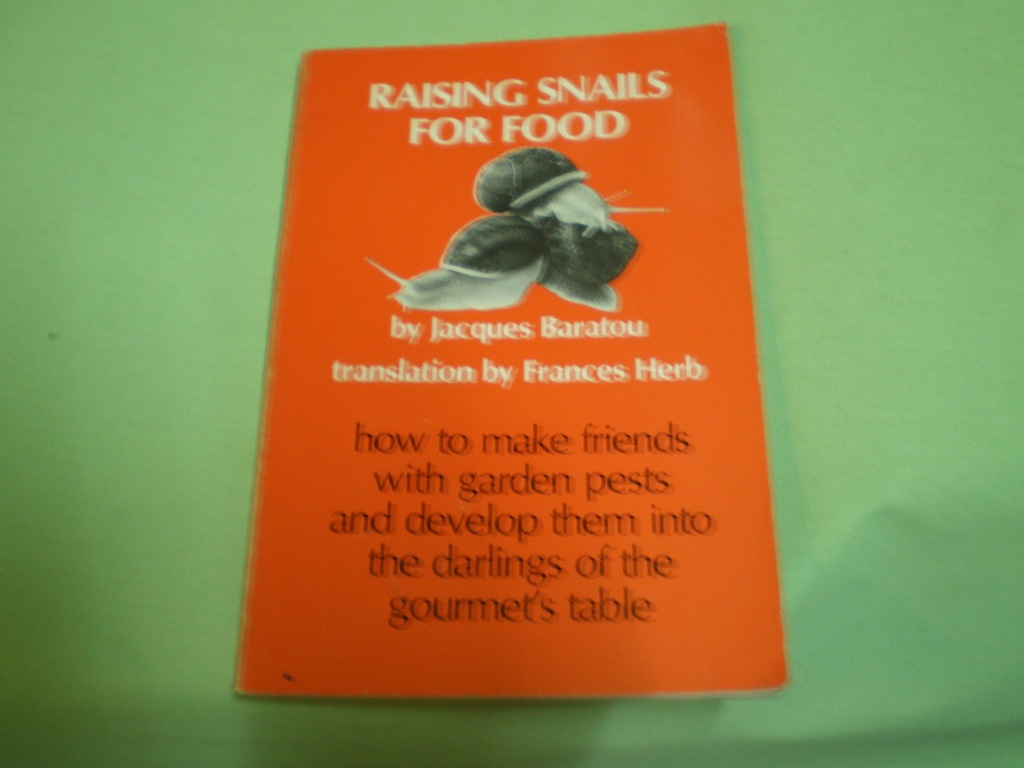 stara ksiażka - hodowla ślimaków - wyd w USA 1988