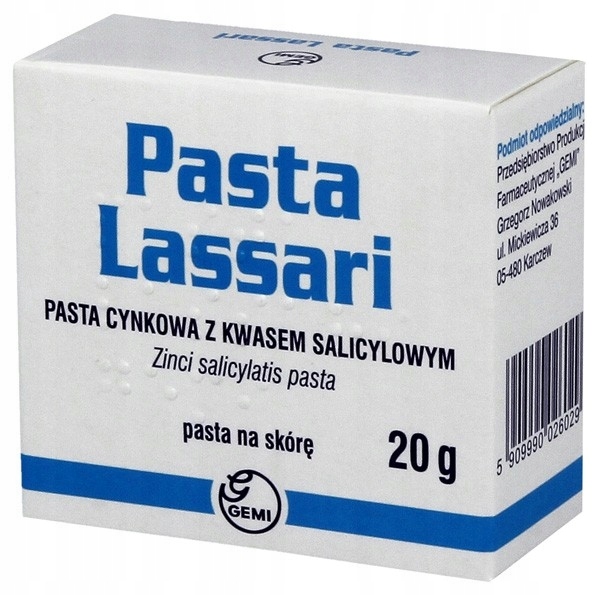 Pasta Lassari cynkowa z kwasem salicylowym 20g