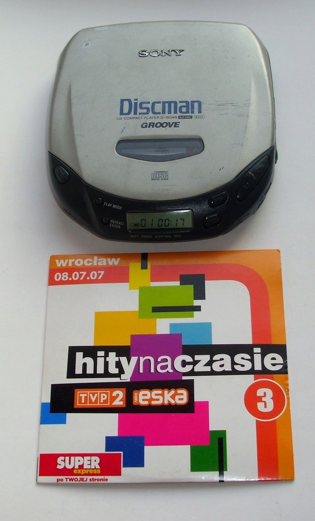 Odtwarzacz Discman Sony D-180 AN sprawny + płyta