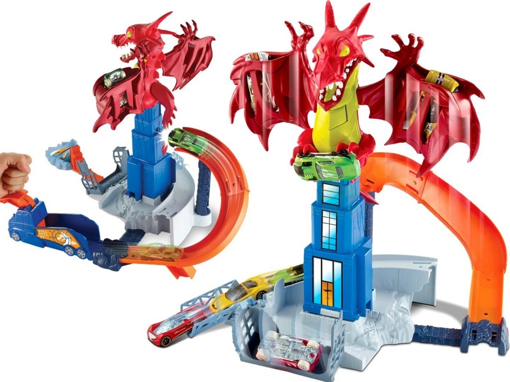 набор хот вилс с драконом. хот вилс трек дракон. игрушечный трек hot wheels воздушная атака дракона-робота gjl13. игровой набор хот вилс дракон. трек хот вилс атака дракона.