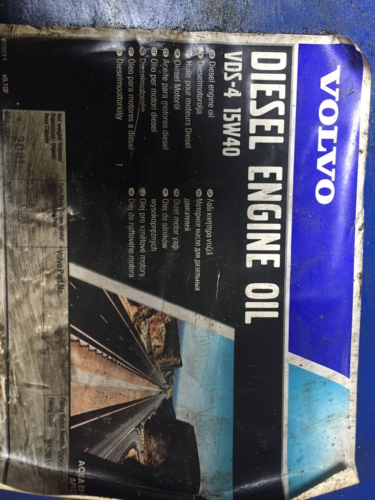OLEJ SILNIKOWY VOLVO VDS-3 10W40, VDS4 15W40 - 7364831008 - oficjalne ...