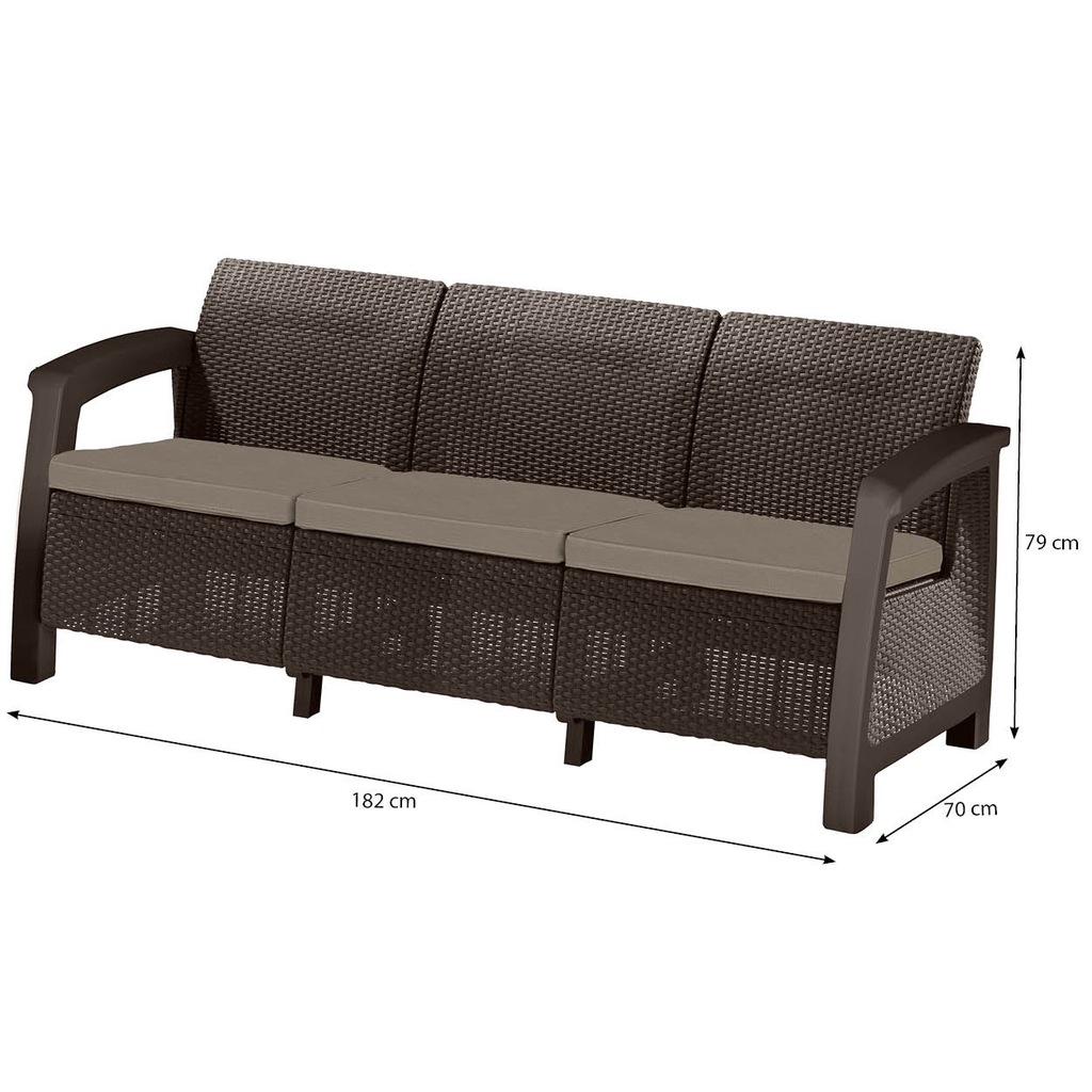 Диван пластиковый corfu love seat max