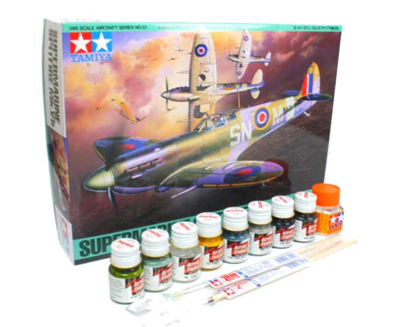 Model do sklejania z farbami Spitfire Vb + dodatki