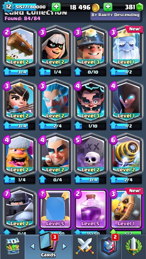 KONTO CLASH ROYALE 12 LVL MASTER WSZYSTKIE KARTY!!