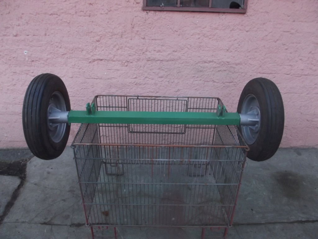 OŚ Z KOŁAMI DO WÓZKA OŚ DO PRZYCZEPKI DO TRAKTORK - 7661530348