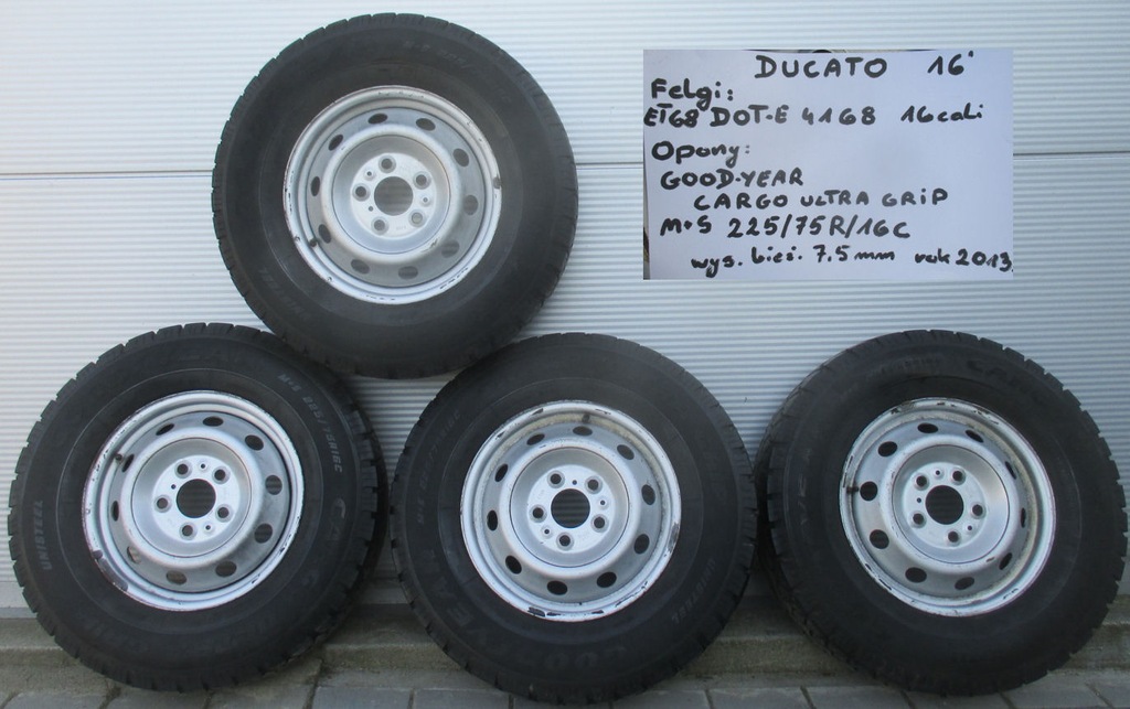 FIAT DUCATO 14-17 koła felgi opony 225/75R16C