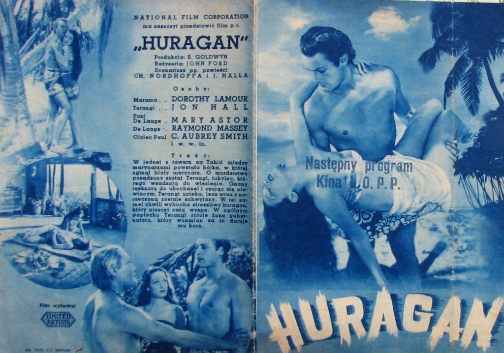 HURAGAN – program filmowy [przed 1939] Program