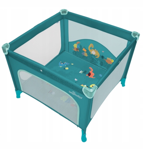 Baby Design JOY kojec DINO 90*90 TURQOISE