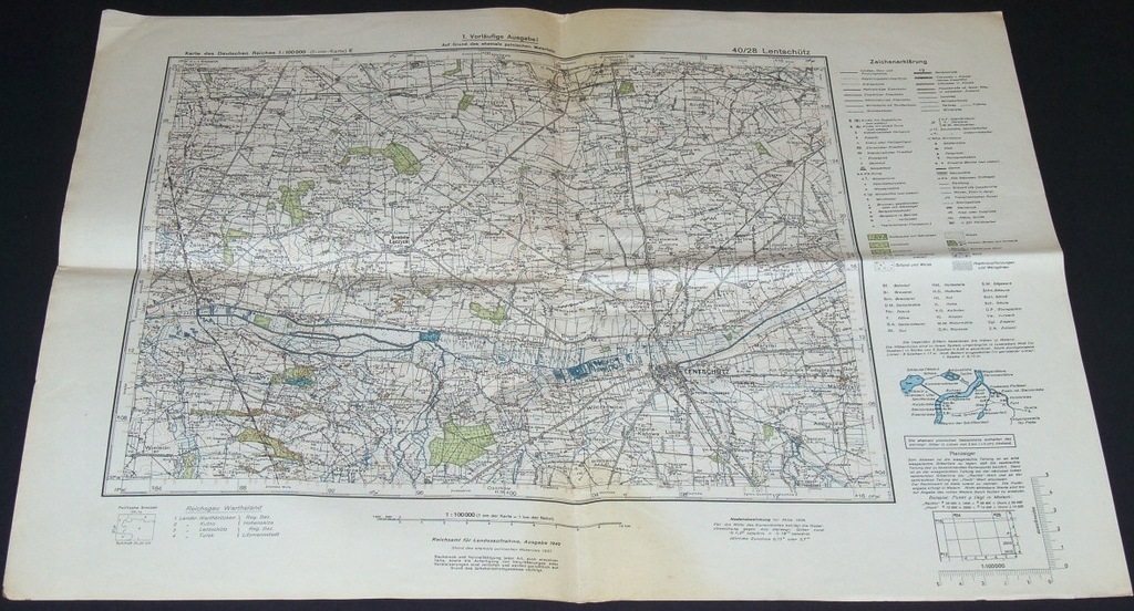 LENTSCHUTZ ŁĘCZYCA GRABÓW ŁĘCZYCKI KUTNO MAPA 1942