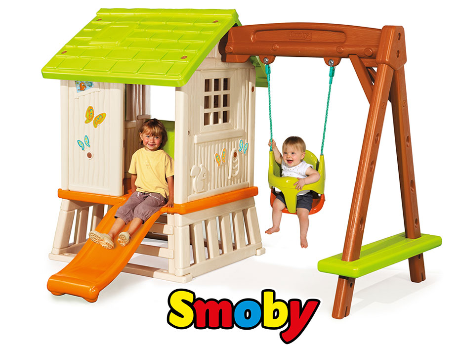 SMOBY DUŻY Domek HUŚTAWKA Zjeżdzalnia UV 810601