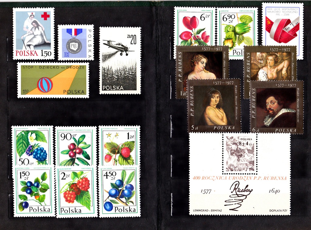 Rocznik 1977 - kompletny - podstawowy -znaczki