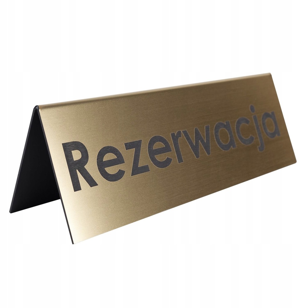 REZERWACJA - ZŁOTA TABLICZKA na stół