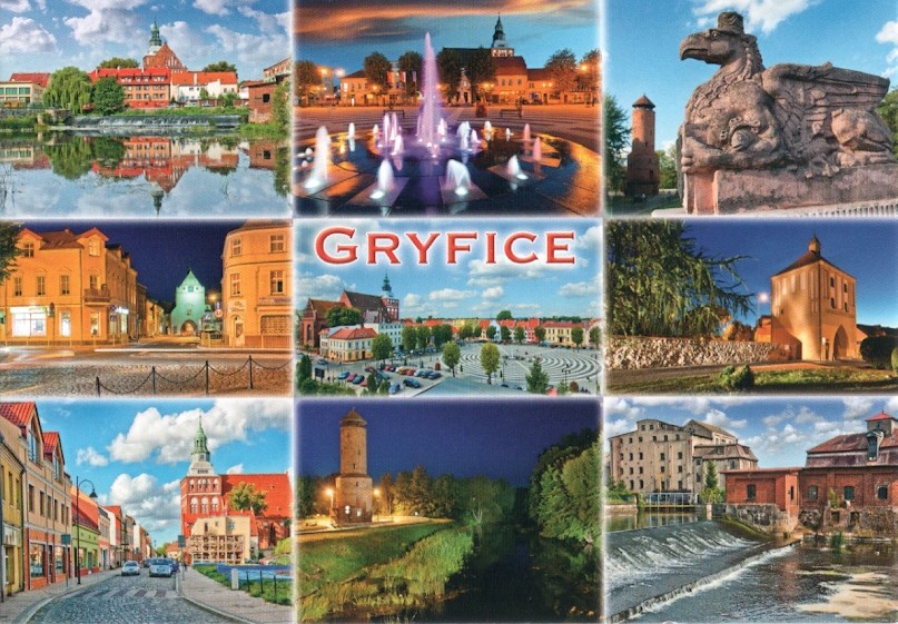 GRYFICE - ZAMEK + RYNEK - ZABYTKI MIASTA - 2017R