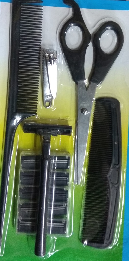 Zestaw fryzjersko- kosmetyczny nożyczki grzebień