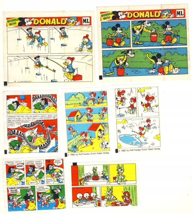 Historyjki z gum Donald - 7 sztuk (Z1)