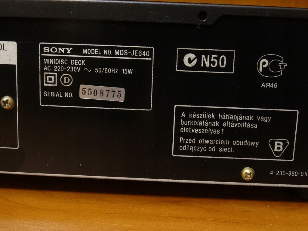 Odtwarzacz Mini Disc SONY MDSJE640 LP2/LP4 pilot 7749591410