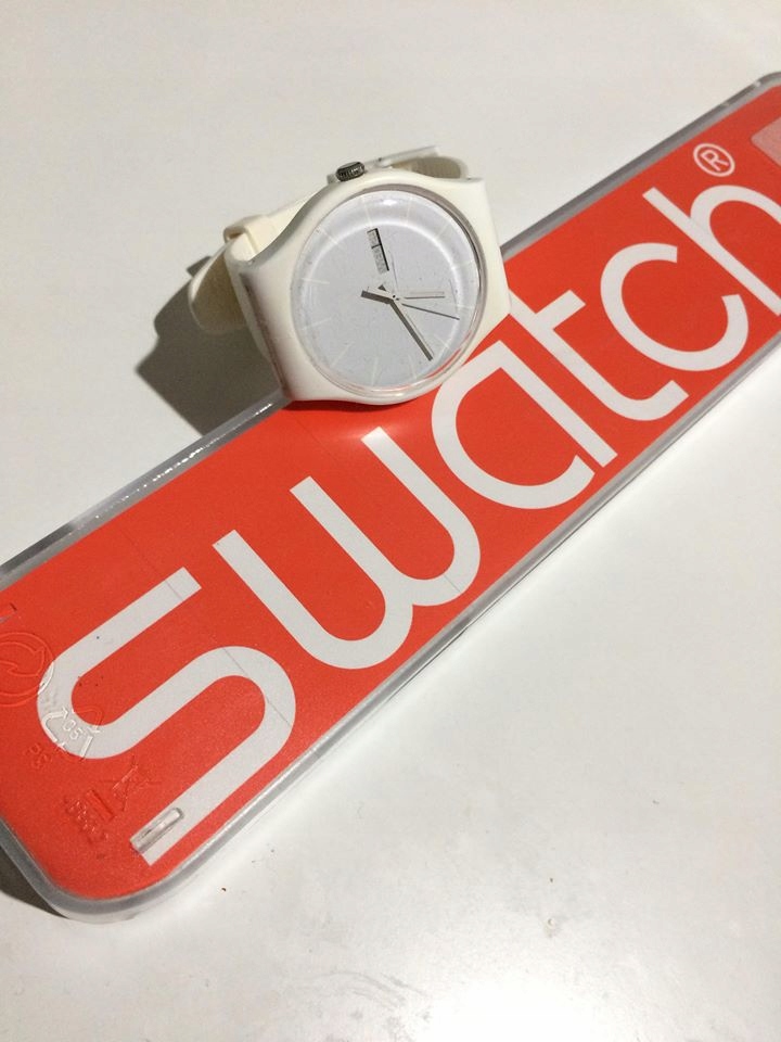Biały Uniwersalny zegarek Swatch