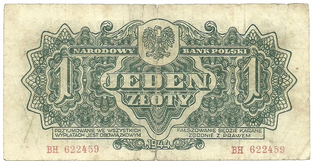 1 ZŁOTY-1944r.