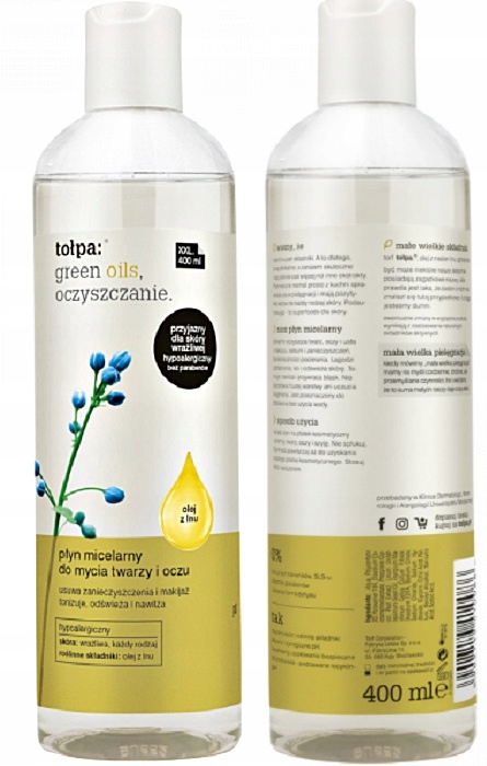 TOLPA PLYN MICELARNY GREEN OILS OCZYSZCZANIE 400ml